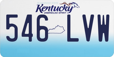 KY license plate 546LVW