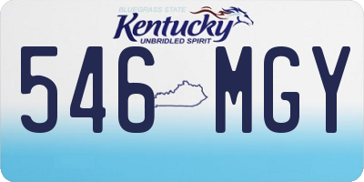 KY license plate 546MGY