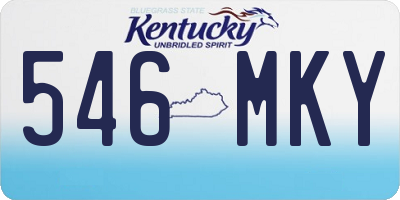 KY license plate 546MKY