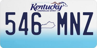 KY license plate 546MNZ