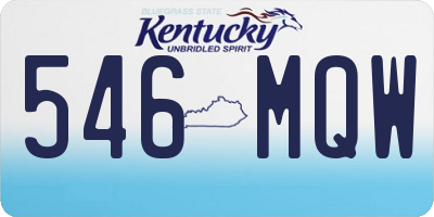 KY license plate 546MQW