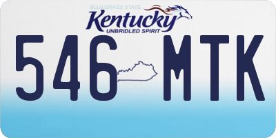 KY license plate 546MTK