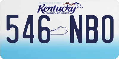 KY license plate 546NBO