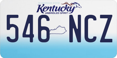 KY license plate 546NCZ