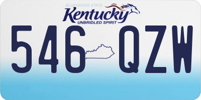 KY license plate 546QZW