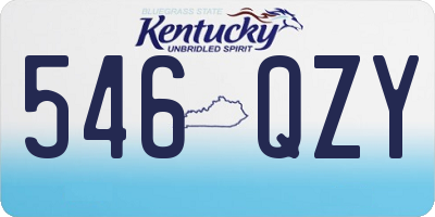 KY license plate 546QZY