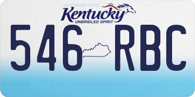 KY license plate 546RBC