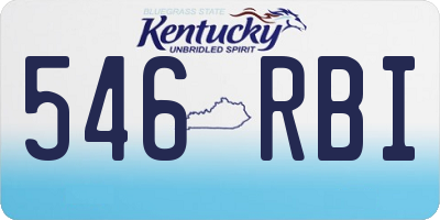 KY license plate 546RBI