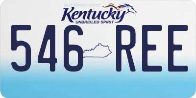 KY license plate 546REE