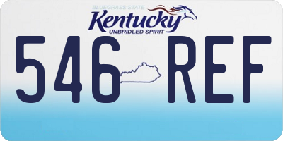 KY license plate 546REF