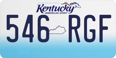 KY license plate 546RGF