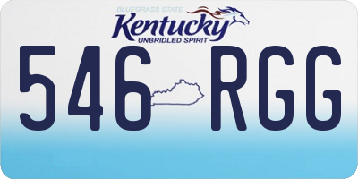 KY license plate 546RGG