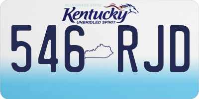 KY license plate 546RJD