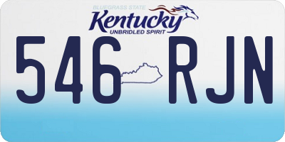 KY license plate 546RJN