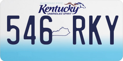 KY license plate 546RKY