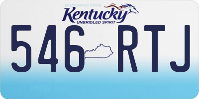 KY license plate 546RTJ