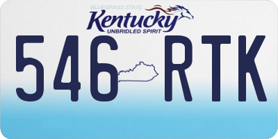 KY license plate 546RTK