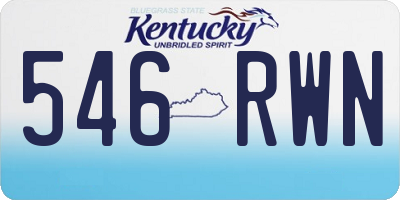 KY license plate 546RWN