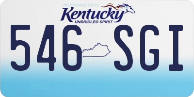 KY license plate 546SGI
