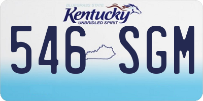 KY license plate 546SGM