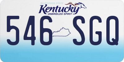 KY license plate 546SGQ