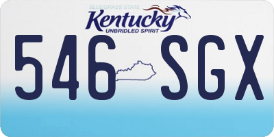 KY license plate 546SGX