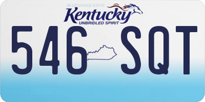 KY license plate 546SQT