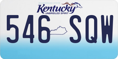 KY license plate 546SQW