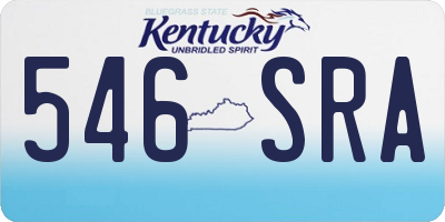 KY license plate 546SRA