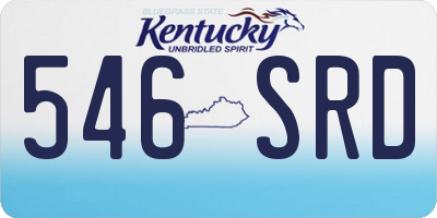 KY license plate 546SRD