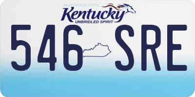 KY license plate 546SRE