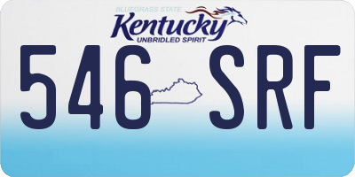 KY license plate 546SRF