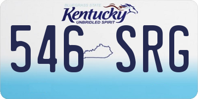 KY license plate 546SRG