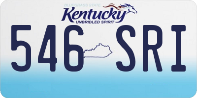 KY license plate 546SRI