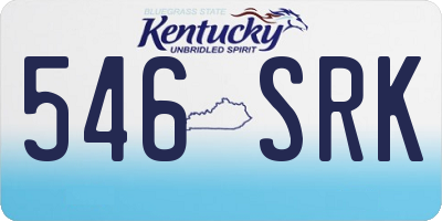 KY license plate 546SRK