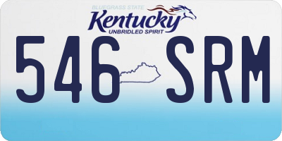 KY license plate 546SRM