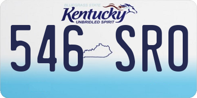 KY license plate 546SRO