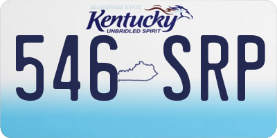KY license plate 546SRP