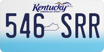 KY license plate 546SRR