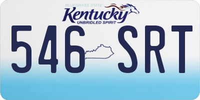 KY license plate 546SRT