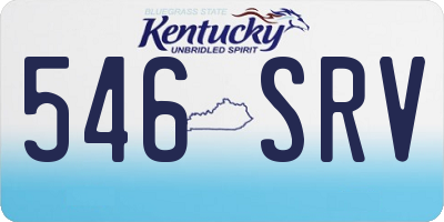 KY license plate 546SRV