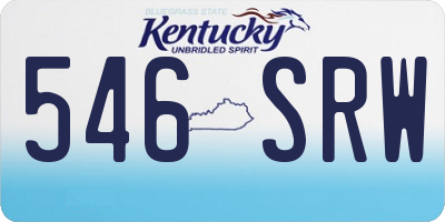 KY license plate 546SRW