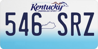 KY license plate 546SRZ
