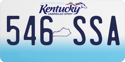 KY license plate 546SSA