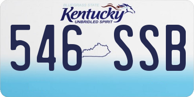KY license plate 546SSB