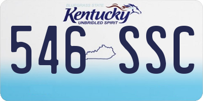 KY license plate 546SSC
