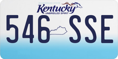 KY license plate 546SSE