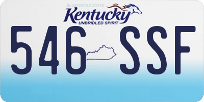 KY license plate 546SSF