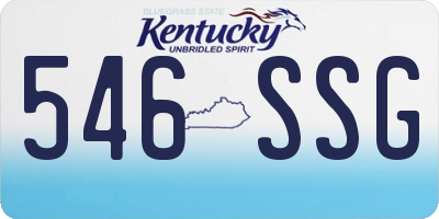 KY license plate 546SSG