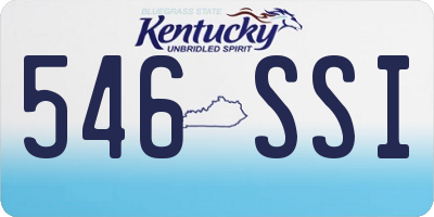 KY license plate 546SSI